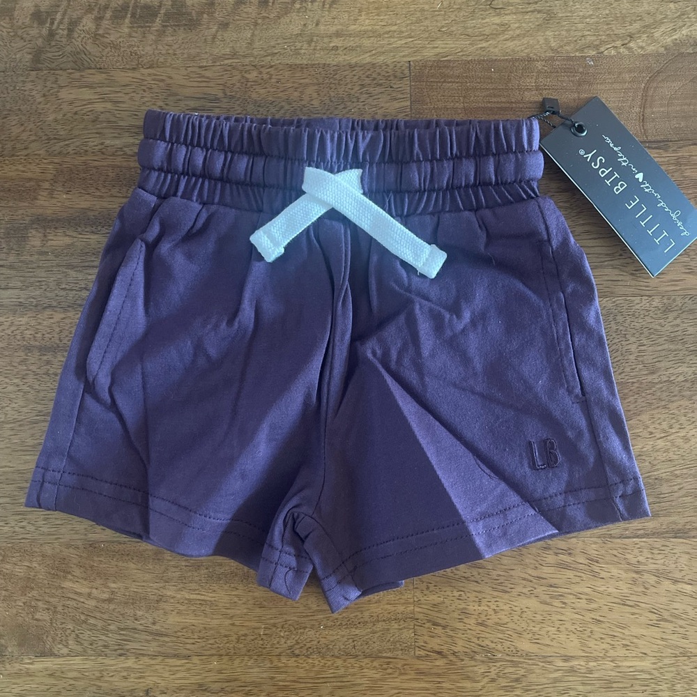 NWT Little Bipsy Kids Shorts in Deep Purple